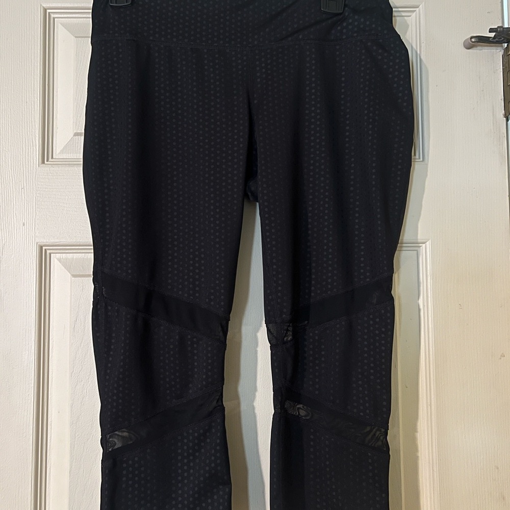 Black Mesh Panel Leggings